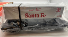 NEW IN BOX!  LIONEL 6-17502  SANTA FE FLAT CAR WITH TRAILER--1990--MADE IN USA
