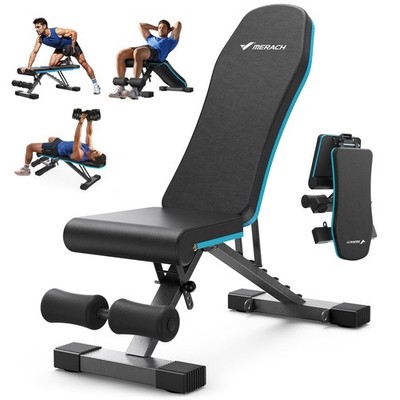 Adjustable Weight Bench Foldable Home Gym 990 LBS Incline Decline Full Body Work