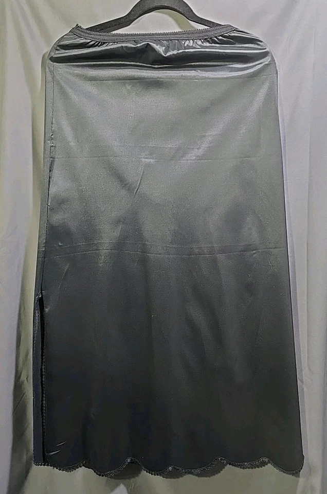 Винтажная черная тафта Half Slip Komar шумная качающаяся талия длина 28–36 дюймов 37 дюймов - Изображение 4 из 4