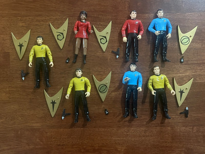 1993 Playmates Classic StarTrek Bridge Crew Figure Set loose