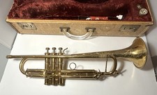 1940s Buescher Aristocrat Trumpet Elkhart in Orig Case Booklet Serial 311662