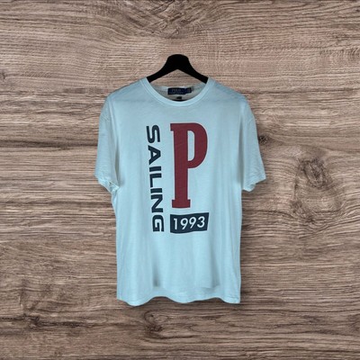Ralph Lauren Polo Iconic CP-93 Sailing 1993 Short Sleeve T-Shirt White  Small UK