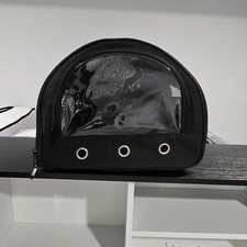 Black Fabric Soft-Sided Pet Carrier Bag with Mesh Ventilation  Shoulder Strap