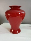 Vintage Haeger #4443 Red Pottery Vase 12" x 8 1/2"