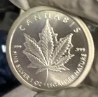 CANNABIS SILVER ROUND .999 1 OZ SILVER SHIELD 2022 MARIJUANA 🪙🇺🇸🦅