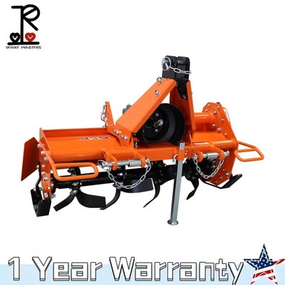 3 Point 37'' Rotary Tiller Attachment Fits Cat 1 Tractor PTO Driven Work 5'' Deep 