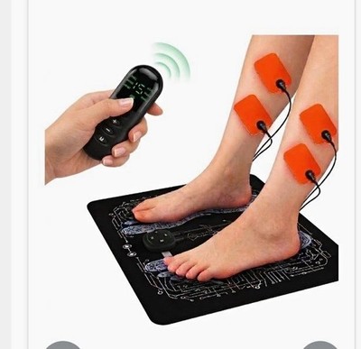 Siseca TENS And EMS Unit w/ Foot Mat + Electrode Pads, 2-Channel Handheld