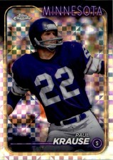Paul Krause 2024 Topps Chrome X-Fractor #118 Minnesota Vikings