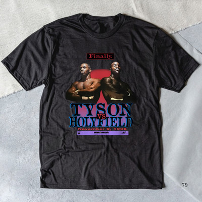 1990s Mike Tyson vs Evander Holyfield Boxing T-Shirt, Size S-XXL