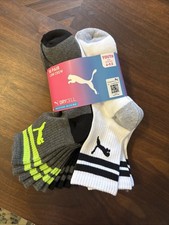 PUMA Youth Boys' 10 Pack Low Crew Socks - Size 4-9.5 Ladies can wear these too 