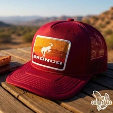 Throwback Ford Bronco Patch Decky Foam Front Rope Trucker Vintage Style