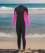 NWT Hevto Wetsuit YOUTH 3/2mm Neoprene Full Wet Suits Pink/Black Sz 10 Slim