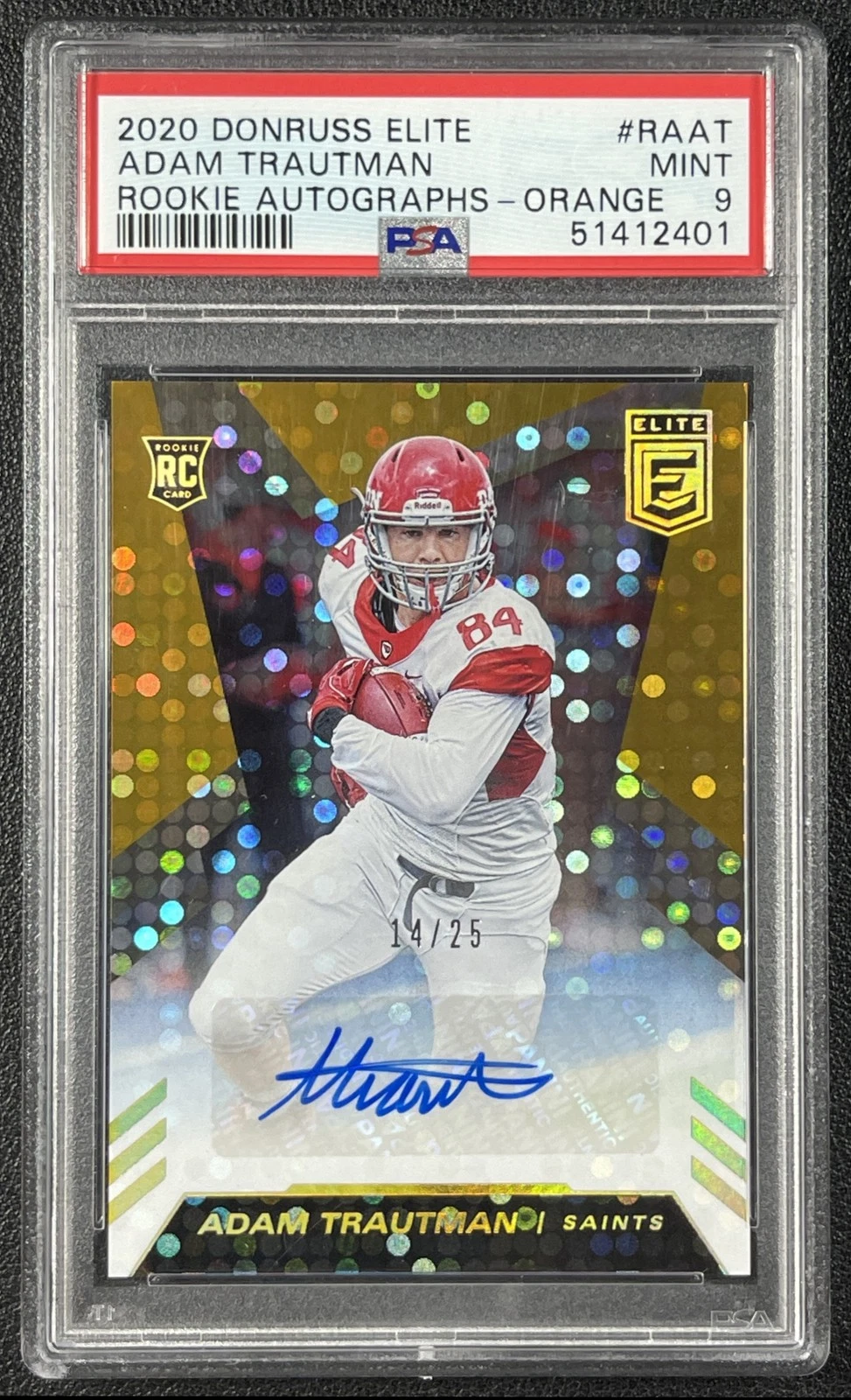 Adam Trautman Panini Donruss Elite Rookie Autographs #RAAT Orange