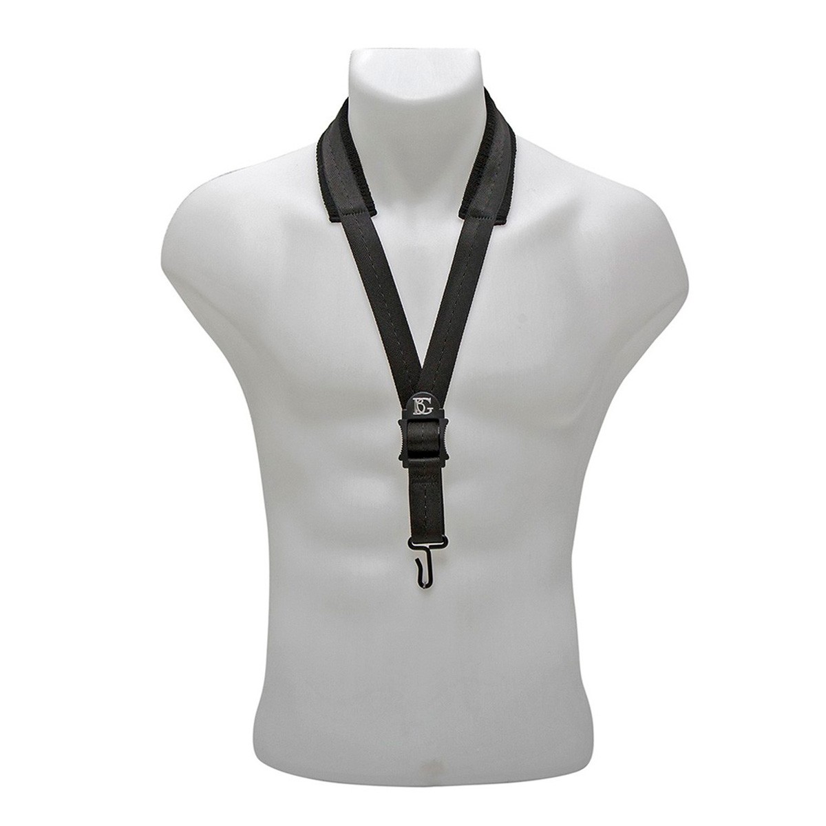 BG Deluxe Sax Sling - Black, with Neckpad - Metal Hook