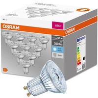10Er-Pack Osram Led Base PAR16 Glas GU10 Strahler 4.3W=50W 36° 4000K Neutralweiß