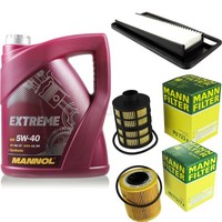MANN-FILTER Inspektionspaket 5L Mannol Extreme 5W-40 FüR Opel Agila (A) 1.3