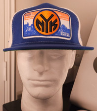 NBA- New York Knicks- Blue and Orange Ball Hat NEW EAR ONE SIZE FITS ALL
