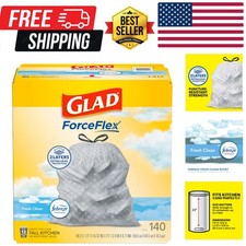 ForceFlex Tall Kitchen Trash Bags, 13 Gallon, Fresh Clean, 140 Count Package ...