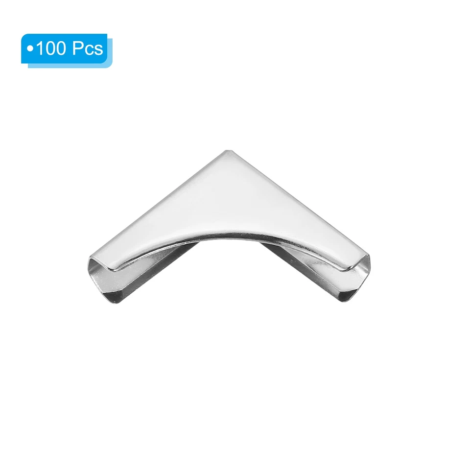 22mm Metal Book Corners,100pcs Photo Corners Book Corners Protector,Silver Tone Foto 3 de 4
