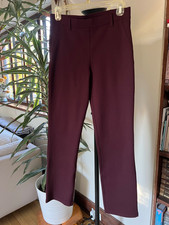 Quince Burgundy Ultra Stretch Ponte Pants Straight Leg - S - 28” inseam 