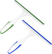 2 Pcs Shower Squeegee for Glass Doors,Car Window Blue, Green