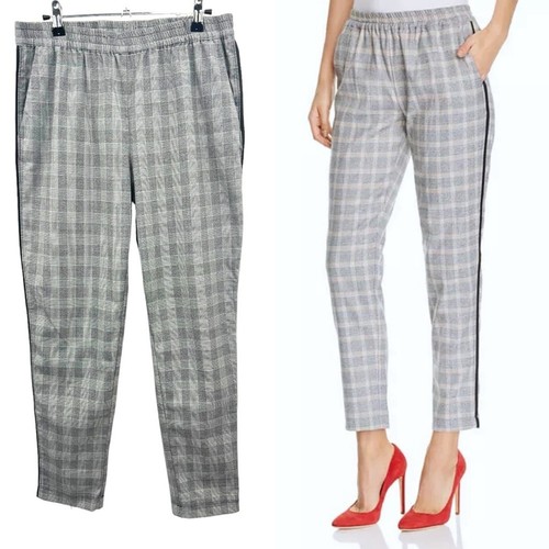 Kenneth Cole Plaid Straight-Leg Pants Gray Size S | 2968 - Picture 1 of 9