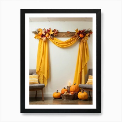 Herbstdeko 2 Kunstdruck gerahmt Wandbild Poster Leinwanddruck Bild