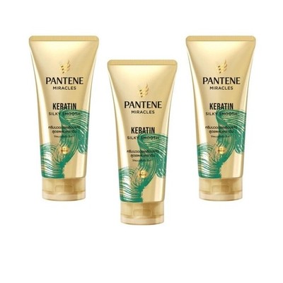 3x Pantene Miracles Keratin Silky Smooth Intensive Hair Conditioner Pro-V 270 ml