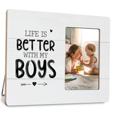 Boy Mom Gifts Picture Frame, Mother Gift from Son, Life is Better With My Green