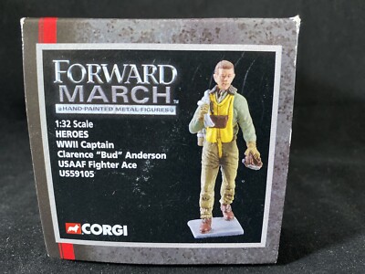 Corgi Forward March 1:32 WW2 Captain Clarence Bud Anderson US59105 Figure R9 | eBay