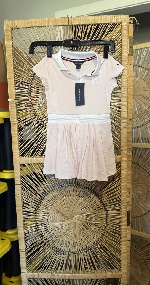 Tommy Hilfiger Vestido Polo Tenis Niñas Pequeñas 3T Rosa Foto 2 de 4