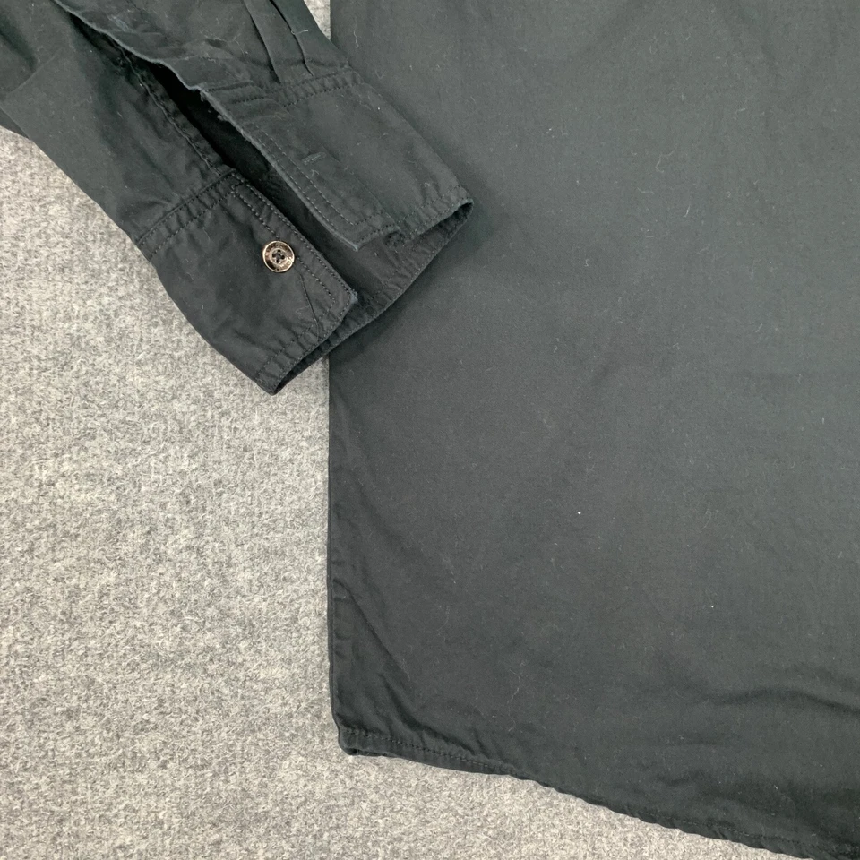 Camisa Coogi Hombres 3X Negra Marrón Táctica Utilidad Bolsillos Militar Cuello Pana Foto 3 de 4