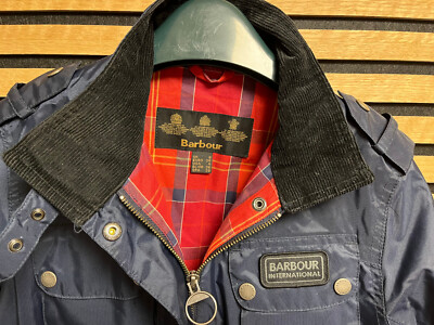 *** BARBOUR Damen Rainbow International Silver Jacke Gr. 34 (UK 8) in Blau **