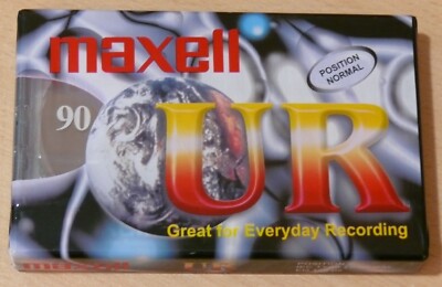 Lot De 5 Cassettes Audio Vierges Maxell UR90 – Durée 90 Min – Sous Blister D'origine