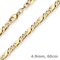 4,9Mm Dollarkette Goldkette Collier Halskette Aus 333 Gold Gelbgold 60Cm