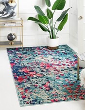 Collection Colorful, Vibrant, Abstract, Modern Area Rug, 6x6ft s'126070