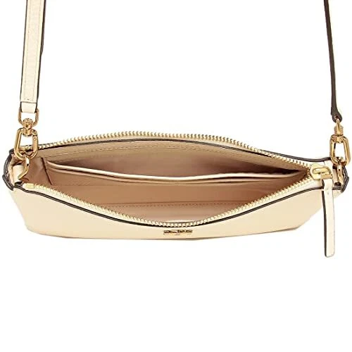 Pebbled leather top zip top crossbody bag tory burch