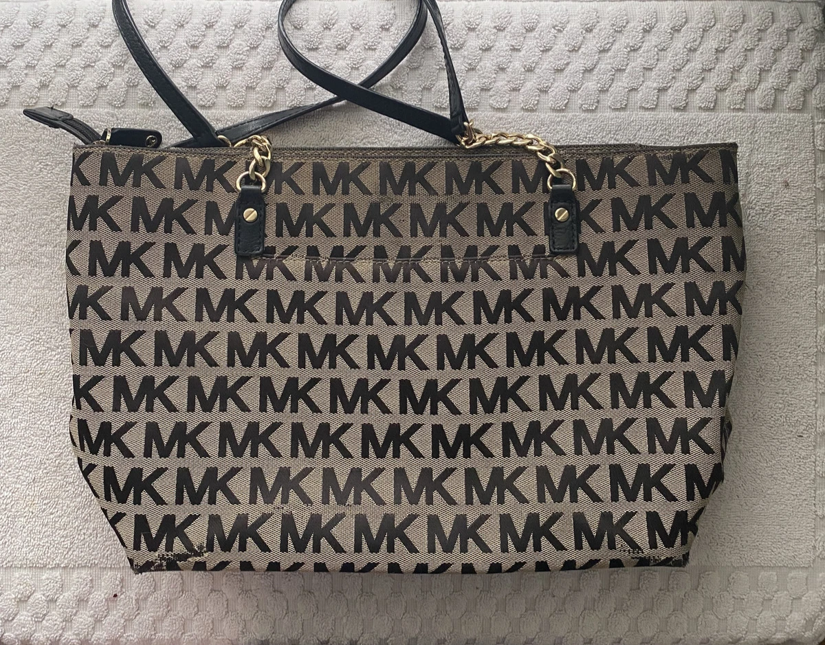Borsa a tracolla Michael Kors Jet Set Chain MK Signature Jacquard Tote Bag