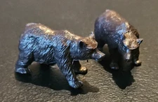 BROWN BEAR ANIMAL TOY FIGURE LOT. 1972, RAE MADE IN HONG KONG