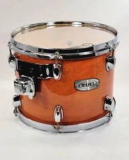 Mapex M Series 12" Rack Tom Drum - Orange Lacquer Finish with brand new drumhead