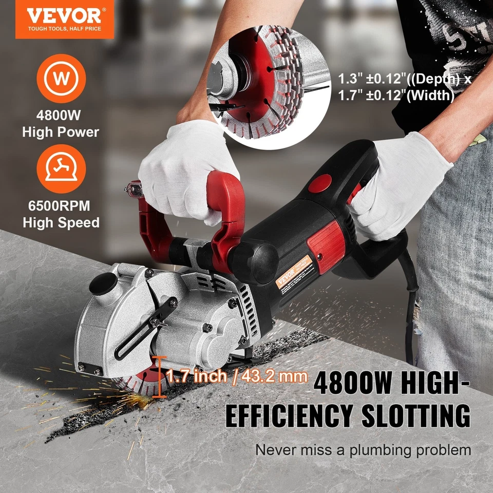 TRACCIATRICE SCANALATRICE A DISCO 8 DISCHI SCANALATORE MURO 4800W GUIDA LASER - Imagen 2 de 4