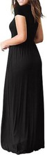 GRECERELLE Womens Maxi Dress Ladies' Summer Casual Short Sleeve Long Size 2XL