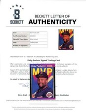 Kirby Puckett Beckett BAS Signed 1989 Donruss Autograph