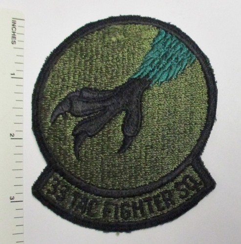 US AIR FORCE 33rd TAC FIGHTER SQUADRON PATCH Subdued Original Vintage ...
