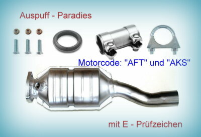 Katalysator für VW Golf IV Cabriolét 1.6 Typ 1E7 Motorcodes: AFT AKS / 74KW +Kit