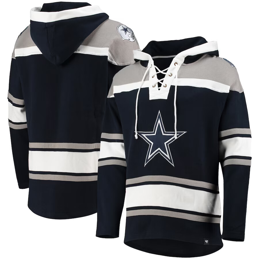 DALLAS COWBOYS NFL '47 BRAND SUPERIOR LACER PULLOVER HOODIE JACKET