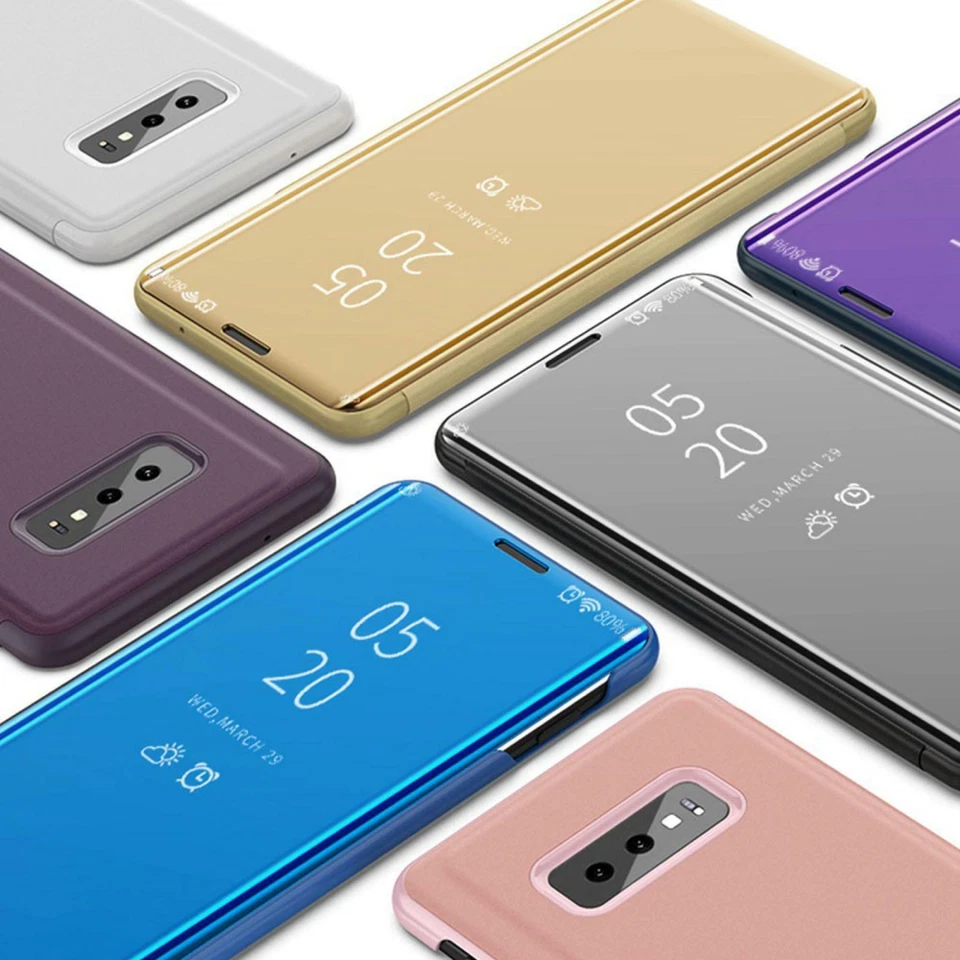 Handy Hülle für Samsung Galaxy S23 S24 S25 + FE Ultra Clear View Case Flip Cover - Bild 2 von 4