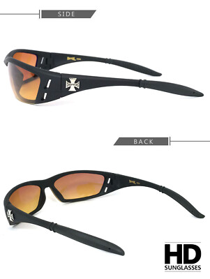 Choppers Motorcycle Sunglasses - 1 Or 2 Pairs, Semi-Rimless Sports Wrap Style
