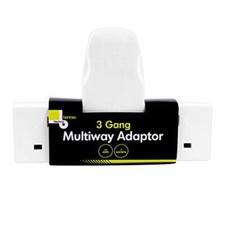 Benros 3 Gang Multiway Adapter 13AMP Plug IN 250V Home Office Use 3 Sockets