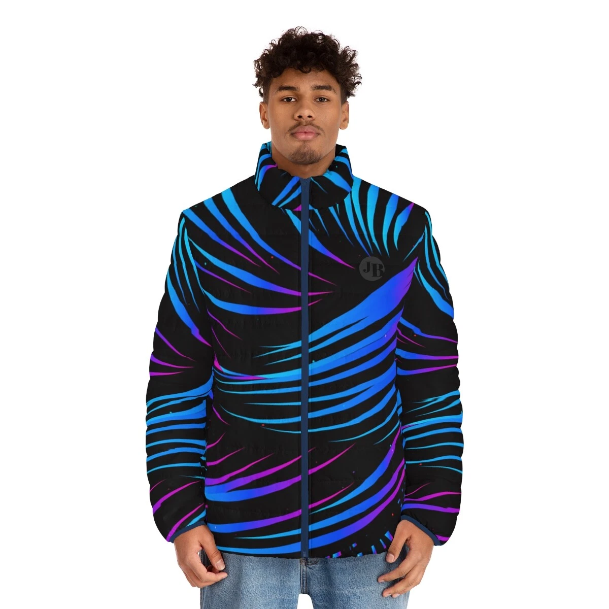 JBlueman Men's Puffer Jacket (AOP)